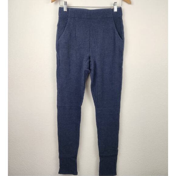 Lunya Restore Thermal High Rise Legging in Deep Blue Heather Size Medium NWOT - Picture 3 of 12